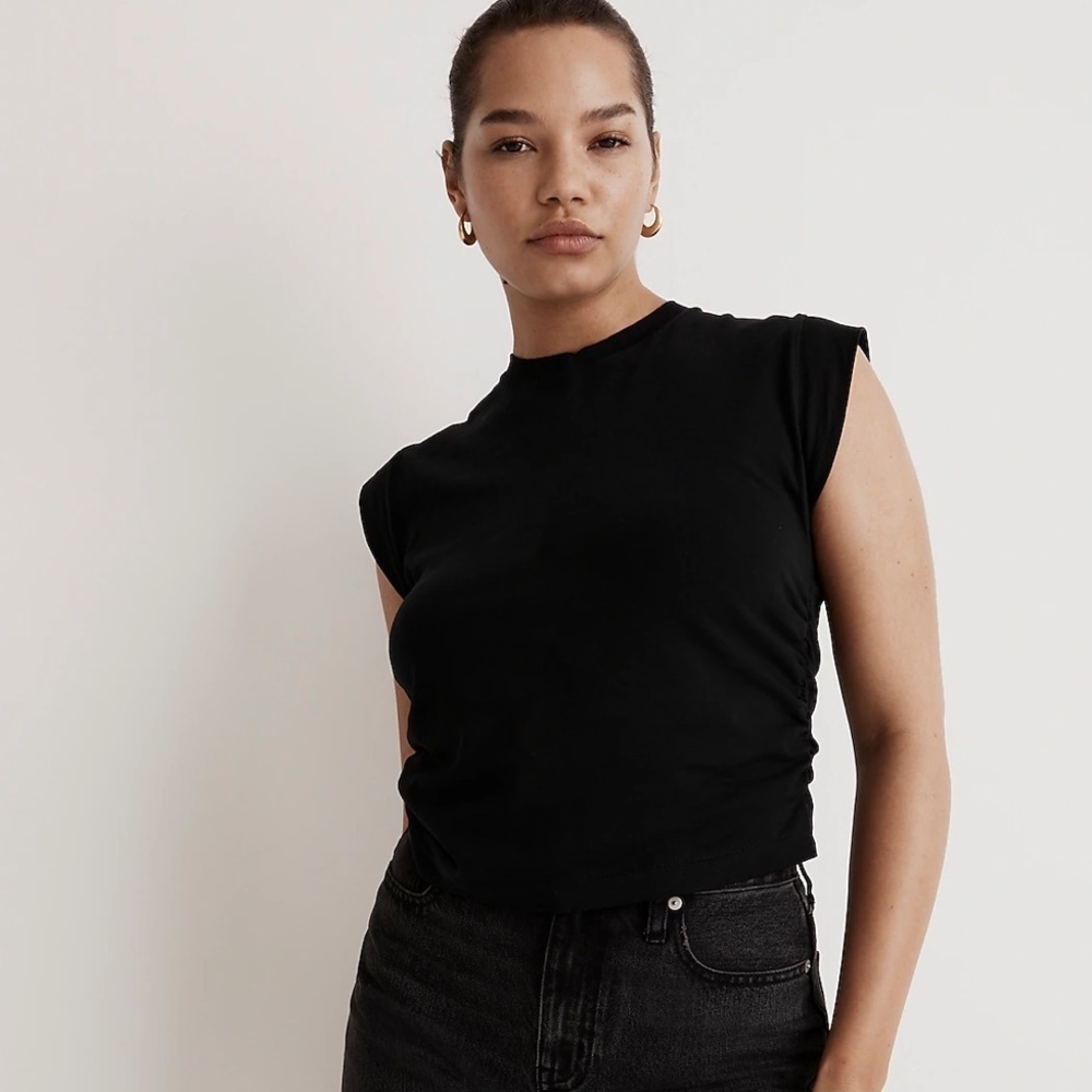 Madewell side cinch muscle tee true black